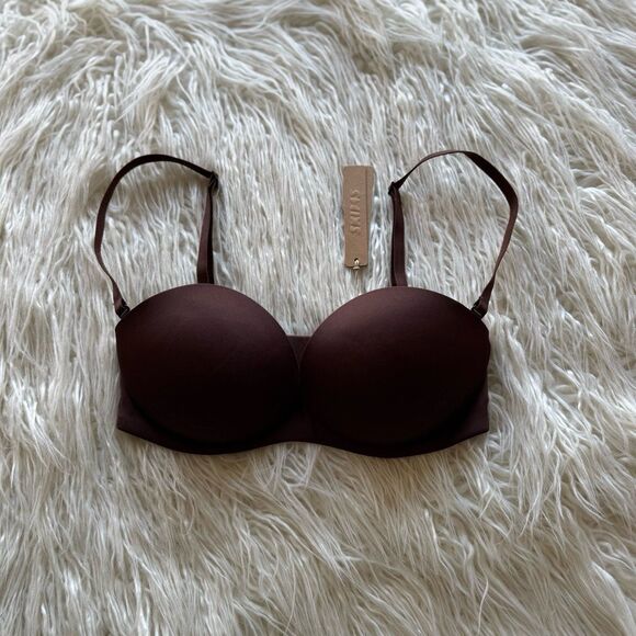 Skims Ultimate Push Up Strapless Bra Cocoa Size 30D - Picture 3 of 10